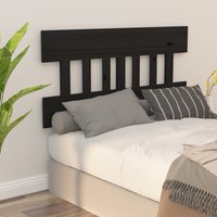 Berkfield Home Bed Headboard Black 203.5x3x81 cm Solid Wood Pine