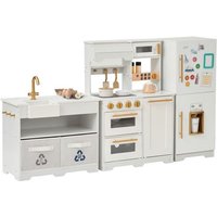 Large Play Kitchen & Gold 17 Accessories & Fridge