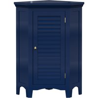 Glancy Freestanding Corner Floor Cabinet Faux Louvered Door