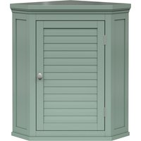 Glancy Removable Corner Wall Cabinet Faux Louvered Door