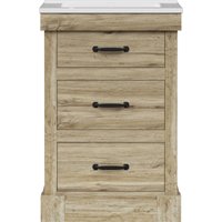 Donovan 24" Single Bathroom Vanity Integrated Square Sink & Two Drawers