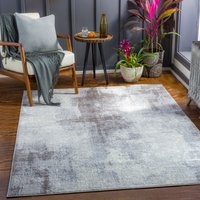 Wanderlust Abstract Blue Grey Modern Marble Living Dining Bedroom Rug Cream cm x 200 cm