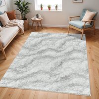 Cloudy Shag Shaggy Ivory Solid Plush Soft Pile Living Bedroom Rug cm x 170 cm
