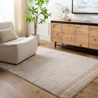 Fossay Shag Washable Beige Brown Grey Global High Pile Living Rug cm x 170 cm