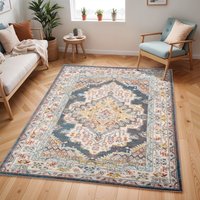 Ankara Vintage Grey Taupe Traditional Boho Living Dining Bedroom Rug Camel cm x 200 cm