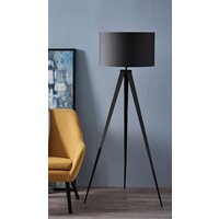 Romanza 157cm Tripod Floor Lamp Grey Grey Drum Shade