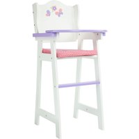 Polka Dot Wooden High Chair 16 18" Dolls Grey Pink