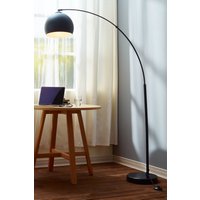 Modern Curved Arc Floor Lamp Bell Shade & Marble Base