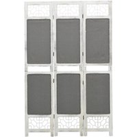 Berkfield Home 3-Panel Room Divider Grey 105x165 cm Fabric