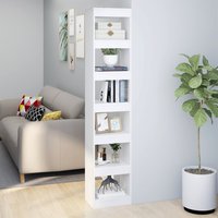 Berkfield Home Book Cabinet/Room Divider White 40x30x198 cm | Size: 40 x 30 x 198 cm
