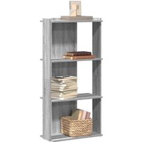 Berkfield Home Bookcase 3-Tier Grey Sonoma 60x30x120 cm Engineered Wood | Size: 60 x 30 x 120 cm