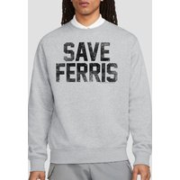 Ferris Bueller Save Ferris Crew Sweatshirt Athletic Heather