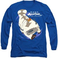 Avatar Last Airbender Appa Flight Long Sleeve T Shirt Royal Blue Royal