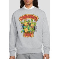 Tmnt Cowabunga Dude Crew Sweatshirt Athletic Heather
