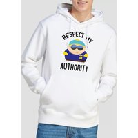 South Park Men's Respect Hoodie, White | Size: XL