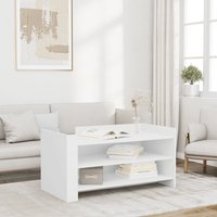 Berkfield Home Coffee Table White 100x50x50 cm Engineered Wood | Size: 100 x 50 x 50 cm