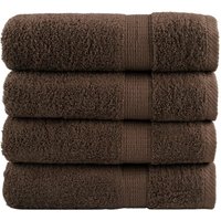 Berkfield Home Premium Bath Towels SOLUND 4pcs Brown 100x150cm 600gsm
