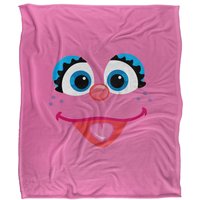 Sesame Street Abby Face Silky Touch Super Soft Throw Blanket 152 X 127 cm in White