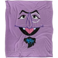 Sesame Street Count Face Silky Touch Super Soft Throw Blanket 152 X 127 cm in White
