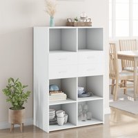 Berkfield Home Highboard White 80x42.5x124 cm Engineered Wood
