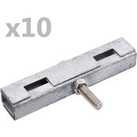 Berkfield Home Garden U Mat Connector 10 Sets Silver