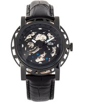 Stavros Automatic Skeleton Leather Band Watch