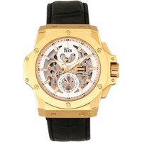 Commodus Automatic Skeleton Leather Band Watch