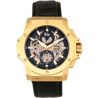 Commodus Automatic Skeleton Leather Band Watch