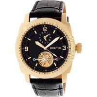 Helmsley Semi Skeleton Leather Band Watch