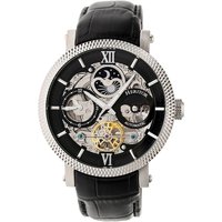 Aries Skeleton Leather Band Watch