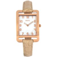Marisol Swiss MOP Leather Band Watch