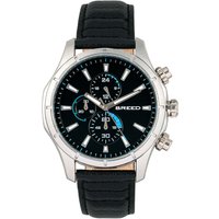 Breed Men's Lacroix Chronograph Leather-Band Watch in Silver