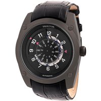 Daniels Semi Skeleton Leather Band Watch