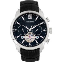 Arthur Semi Skeleton Leather Band Watch Day & Date