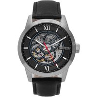 Jonas Leather Band Skeleton Watch