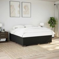 Berkfield Home Bed Frame without Mattress Black Super King Fabric in Black | Size: Super King