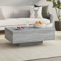 Berkfield Home Coffee Table Grey Sonoma 85x55x31 cm Engineered Wood | Size: 85 x 55 x 31 cm