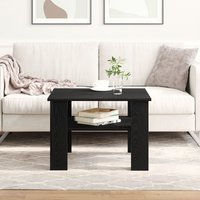 Berkfield Home Black Oak Coffee Table 60x60x42 cm Made of Engineered Wood | Size: 60 x 60 x 42 cm