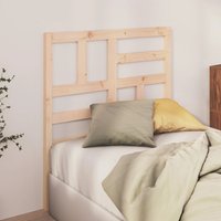 Berkfield Home Bed Headboard 106x4x104 cm Solid Wood Pine in Brown | Size: 106 x 4 x 104 cm