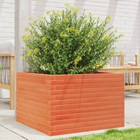 Berkfield Home Garden Planter Wax Brown 70x70x45.5 cm Solid Wood Pine