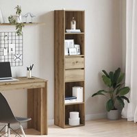 Berkfield Home Book Cabinet Artisan Oak 36x30x171 cm Engineered Wood in Brown | Size: 36 x 30 x 171 cm
