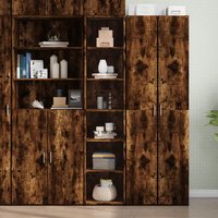 Highboard Smoked Oak 40x41x185 cm Engineered Wood x 41 x 185 cm