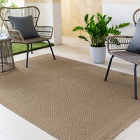 Livabliss Mystery-Washable Tan Beige Modern Jute Living Dining Rug | Size: 150 cm x 250 cm