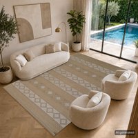Cottage Machine Washable Jute Parita Area Rug cm x 250 cm