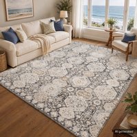 Vintage Oriental Boho Lotus Area Rug cm x 220 cm