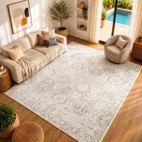 Vintage Oriental Boho Lotus Area Rug cm x 190 cm