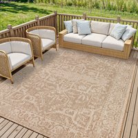 & Outdoor Oriental Jute Look Gena Area Rug cm x 215 cm