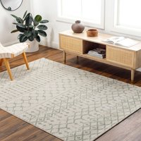 Berber Geometric High Pile Taryn Area Rug cm x 215 cm