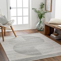 Florensa Geometric Brown Grey Modern Living Dining Bedroom Rug cm x 275 cm