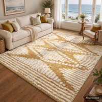 Shaggy Modern Plush Pile Nuria Area Rug cm x 220 cm